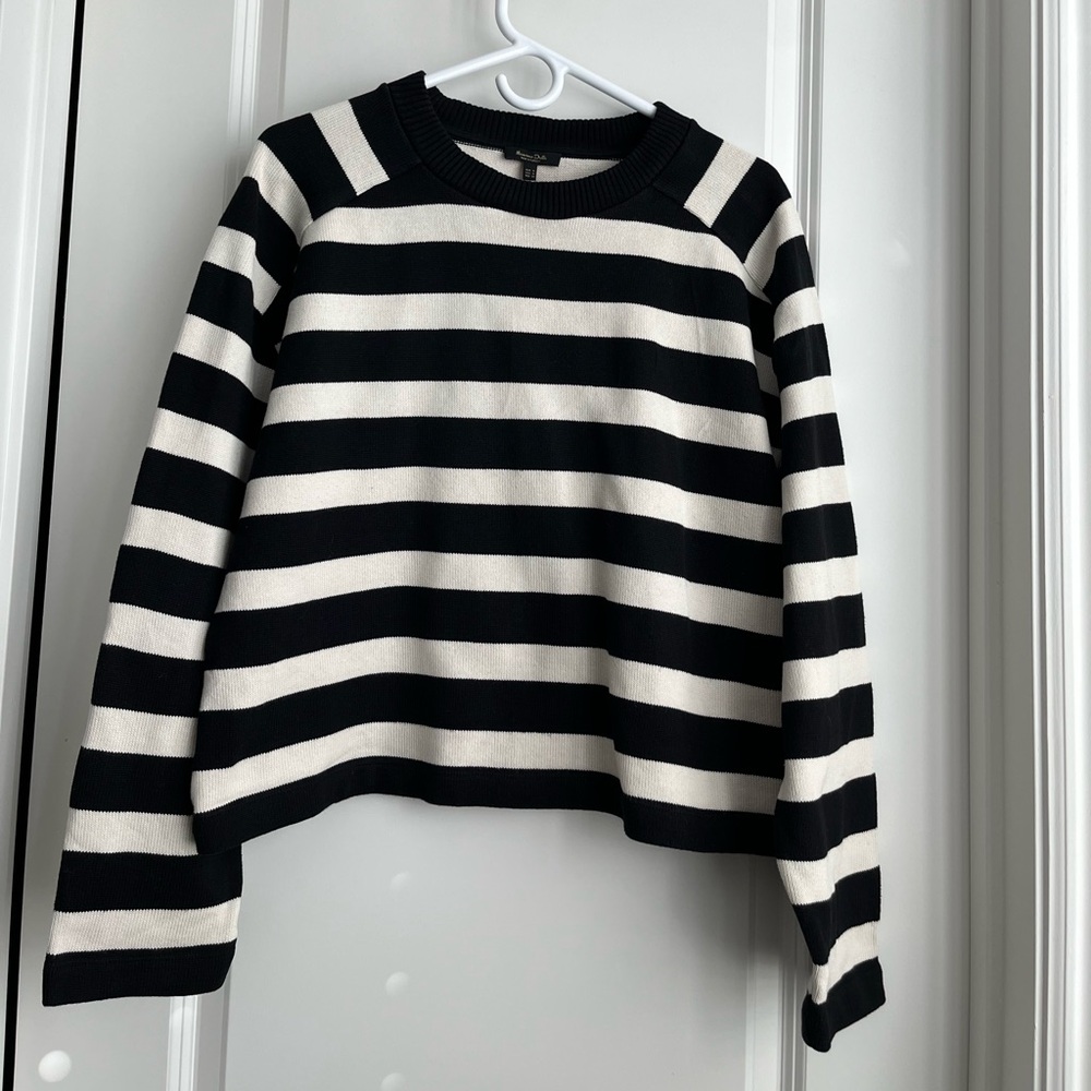 Massimo Dutti Cotton striped sweater- size XL